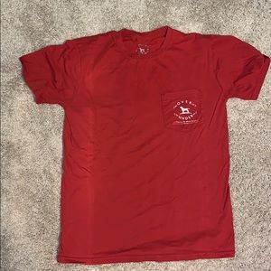 Red Over Under tee